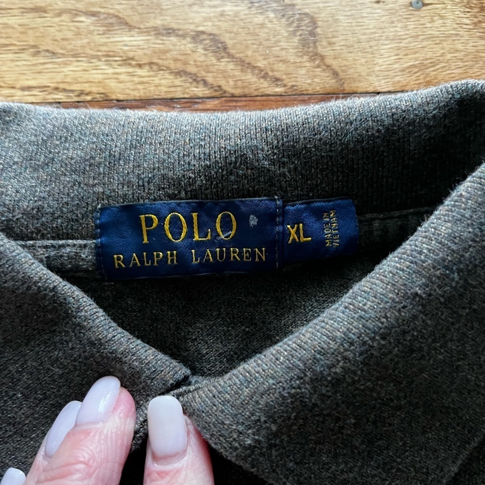 Polo Ralph Lauren Long Sleeve Loden Green Cotton Shirt Size XL - Picture 3 of 9